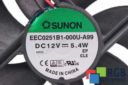 EEC0251B1-000U-A99 SUNON 120X120X25MM, 12V VENTILIATORIUS