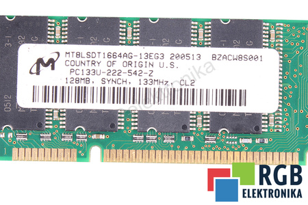 MT8LSDT1664AG-13EG3 MICRON PC133U-222-542-Z 128MB DRAM