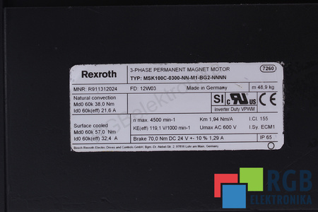 MSK100C-0300-NN-M1-BG2-NNNN REXROTH R911312024