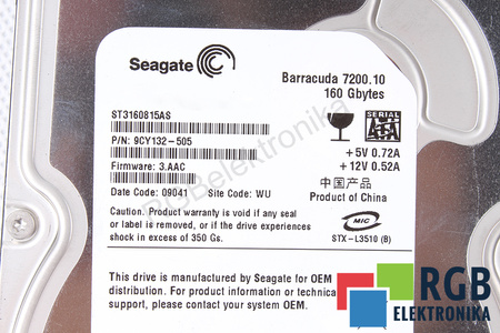 ST3160815AS SEAGATE 9CY132-505 BARRACUDA 160GB SATA 7200.10