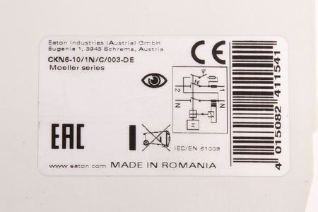 CKN6-10/1N/C/003-DE EATON 241154 AUTOMATINIS JUNGIKLIS