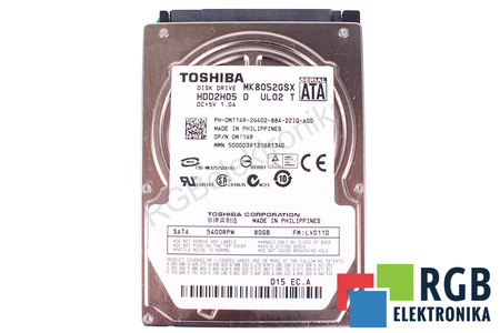 MK8052GSX TOSHIBA HDD2H05 80GB, ATA, 2.5", HDD