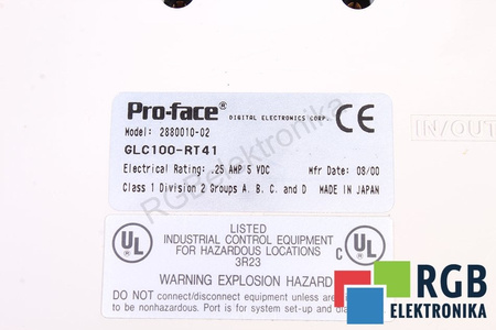 GLC100-RT41 PRO FACE 2880010-02 SUGEDĘS – DALIMS
