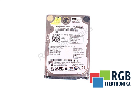 WD800BEVS-75RST0 WESTERN DIGITAL WD SCORPIO WD800BEVS 80GB, ATA, 2.5", HDD
