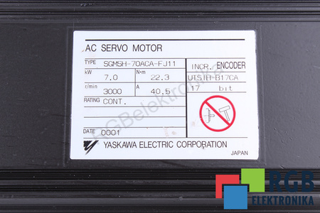 SGMSH-70ACA-FJ11 YASKAWA STATORIAUS