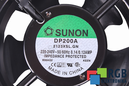 DP200A2123XSL.GN SUNON 120X120X38, 230V VENTILIATORIUS