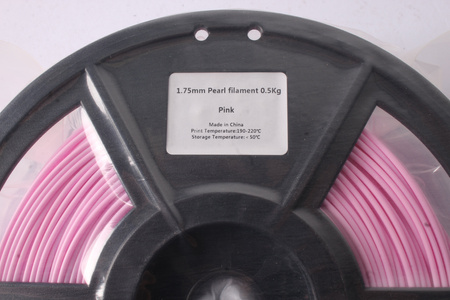 1,75MM PEARL FILAMENT 0.5KG PINK FLASHFORGE RITĖS IŠORINIS DYDIS 180MM, RITĖS VIDINIS DYDIS 50MM, RITĖS PLOTIS 45MM