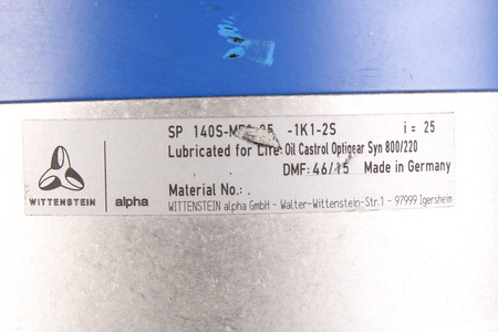 SP140S-MF2-25-1K1-2S WITTENSTEIN ALPHA GMBH I=25 25I PAVARA