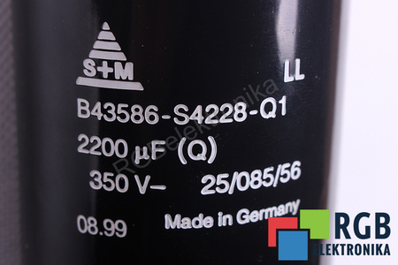 KONDENSATORIUS B43586-S4228-Q1 S+M 2200UF, 350VDC KONDENSATORIUS