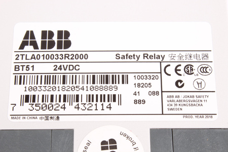 BT51 ABB 2TLA010033R2000 SAUGOS RELĖ