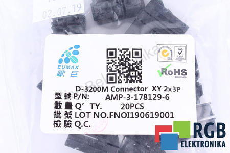 3-178129-6 EUMAX AMP-3-178129-6  SKIRTAS BI FANUC D-3200M 6PIN KIŠTUKO KORPUSAS PAKAITALAS