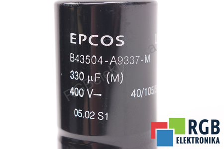 KONDENSATORIUS B43504-A9337-M EPCOS 330UF, 400VDC KONDENSATORIUS