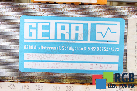 BV60040452002700 GETRA TRANSFORMATORIUS