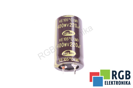 KONDENSATORIUS 220UF 400V SAMWHA KONDENSATORIUS