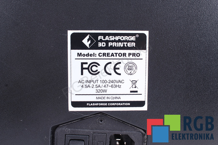 3D CREATOR PRO FLASHFORGE 3D SPAUSDINTUVAS