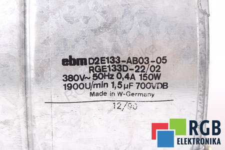 D2E133-AB03-05 EBM PAPST RGE133D-22/02 380VAC VENTILIATORIUS