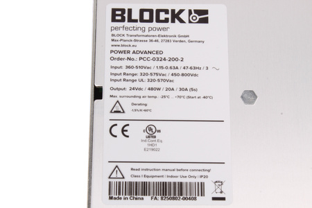 PCC-0324-200-2 BLOCK POWER COMPACT IMPULSINIS MAITINIMO ŠALTINIS
