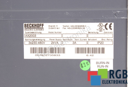 AX2003 BECKHOFF S60300-520