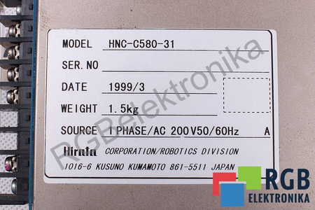 HNC-C580-31 HIRATA 1PHASE/AC200V50/60HZ HNC-C580