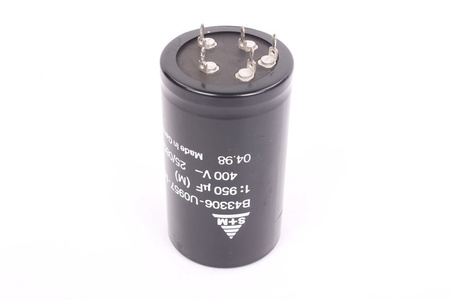 KONDENSATORIUS B43306-U0957-M1 S+M 25/085/56 950UF, 400VDC KONDENSATORIUS
