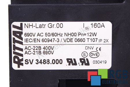 SV3488.000 RITTAL NH-LATR GR.00 ATJUNGIKLIS