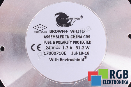 1954102-04 COMAIR ROTRON 17000710E BROWN+WHITE 24V, 1.3A VENTILIATORIUS
