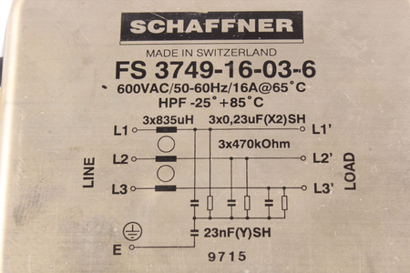 FS3749-16-03-6 SCHAFFNER FILTRAS