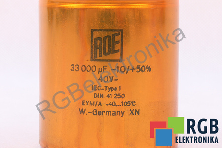 KONDENSATORIUS DIN41250 ROE 33000UF, 40VDC KONDENSATORIUS