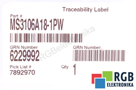 MS3106A18-1PW APHENOL 10PIN PROSTE