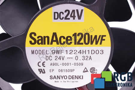 A90L-0001-0509 FANUC 9WF1224H1D03 119X119X38MM, 24V VENTILIATORIUS