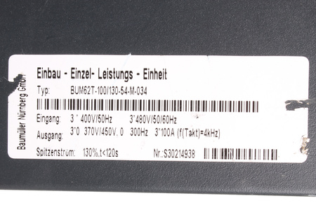 BUM62T-100/130-54-M-034 BAUMÜLLER
