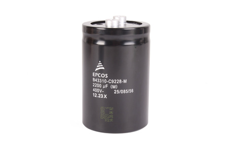 KONDENSATORIUS B43310-C9228-M EPCOS 2200UF, 400V, 63MM, 97MM