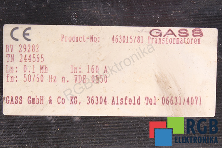 BV29282 GASS DROSSELIS