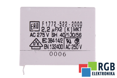 KONDENSATORIUS F1772-522-2000 ERO 2.2UF, 275V KONDENSATORIUS
