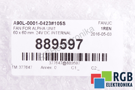 A90L-0001-0423#105S FANUC 2406VL-S5W-B79 60X60X15MM, 24V VENTILIATORIUS