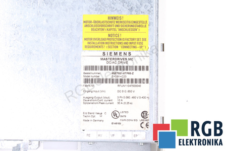 6SE7021-0TP50-Z SIEMENS KORPUSAS