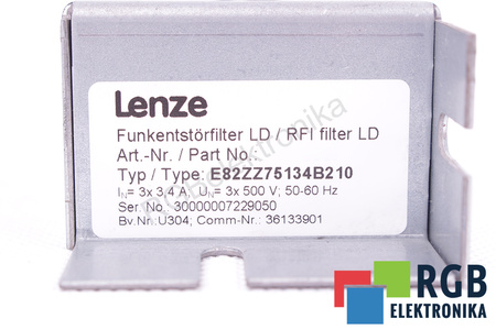 E82ZZ75134B210 LENZE ART.NR. 13218607 FILTRAS