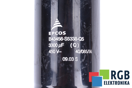 KONDENSATORIUS B43456-S5338-Q5 EPCOS 3300UF, 450V KONDENSATORIUS