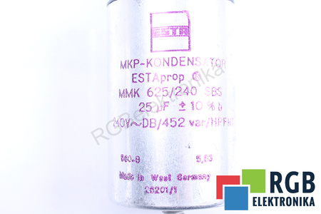 KONDENSATORIUS MMK625/240SBS ESTA 25UF, 240V