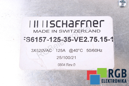 FS6157-125-35-VE2.75.15-1 SCHAFFNER FS6157-125-35 FILTRAS