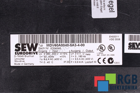 MDV60A0040-5A3-4-00 SEW EURODRIVE MOVIDRIVE