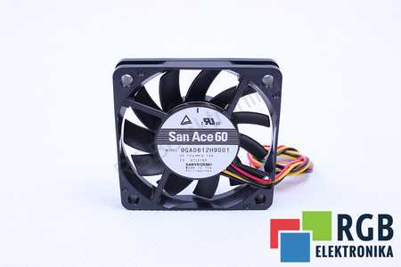 9GA0612H9001 SANYO DENKI SAN ACE 60 60X60X10MM, 12V, 0.14A VENTILIATORIUS