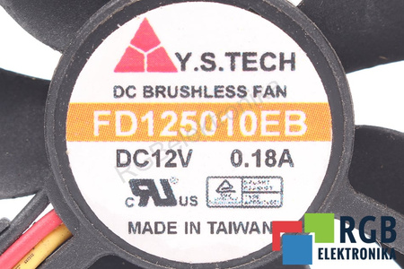 FD125010EB Y.S.TECH 50X50X10MM, 12V, 0.18A VENTILIATORIUS