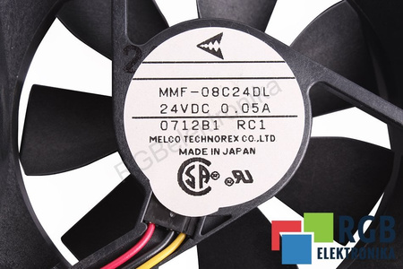 MMF-08C24DL-RC1 MELCO TECHNOREX 80X80X25MM, 24V, 0.05A VENTILIATORIUS