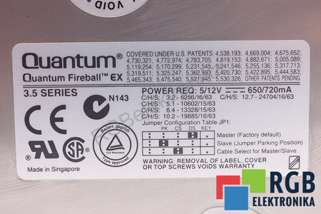 EX32A014 QUANTUM FIREBALL EX 3.2AT 3.2GB 3.5" IDE