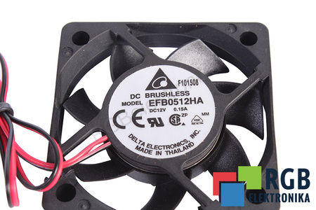 EFB0512HA DELTA ELECTRONICS 50X50X10MM 50X50X10MM 12V VENTILIATORIUS