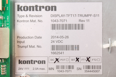DISPLAY-TFT17-TRUMPF-S11 KONTRON 1043-7071