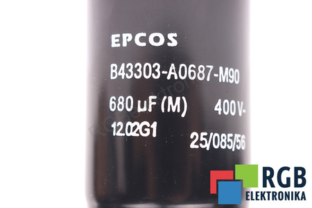 KONDENSATORIUS B43303-A0687-M90 EPCOS 680UF, 400VDC KONDENSATORIUS