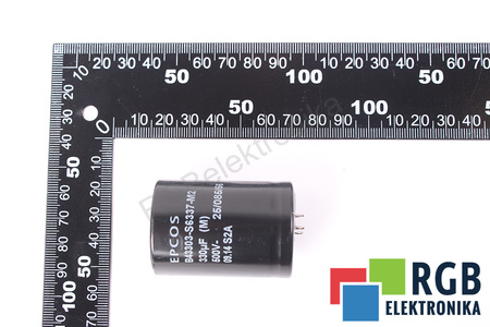 KONDENSATORIUS B43303-S6337-M2 EPCOS 25/085/56 330UF, 500VDC KONDENSATORIUS