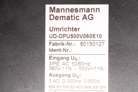 UD-DPU500V060E10 DEMAG